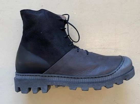I6-965-NERO Boots Short Laces And Side-zip