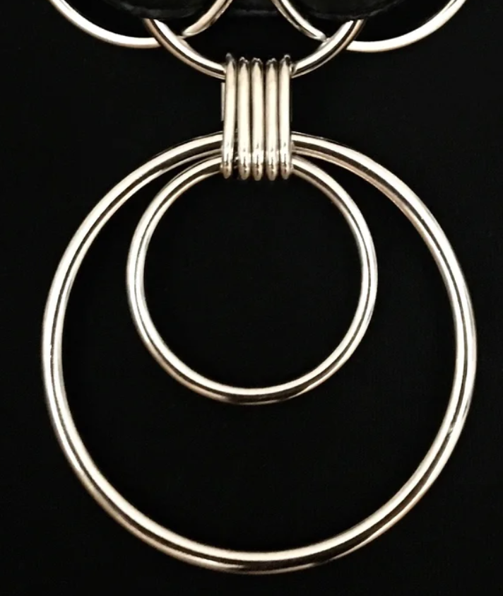 Infinity necklace vegan leather