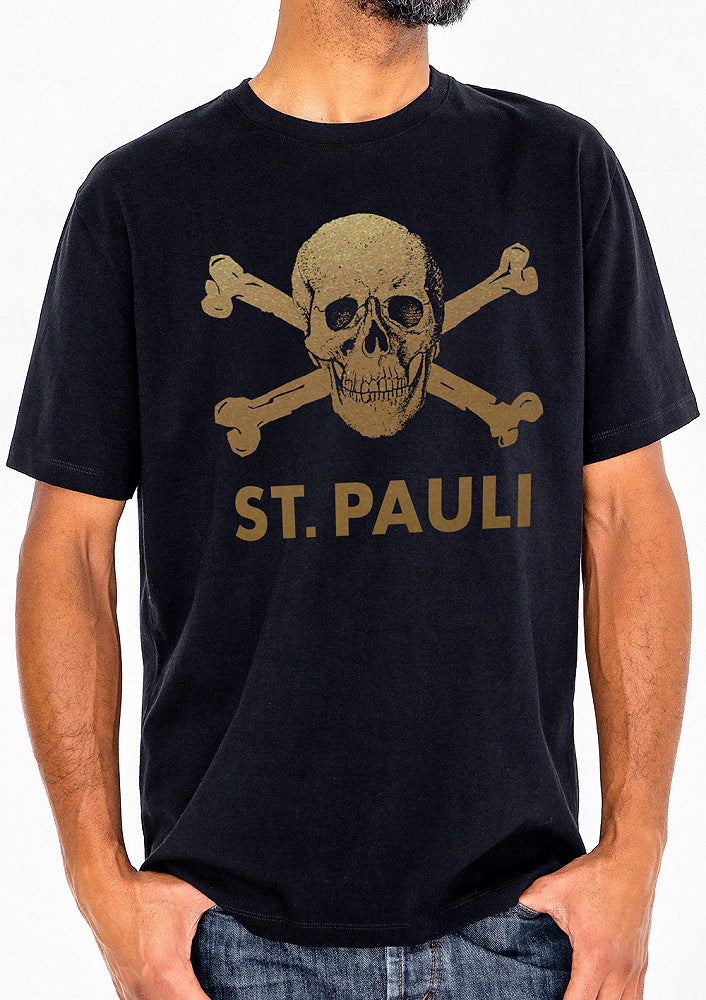 T- shirt Black Gold Skull