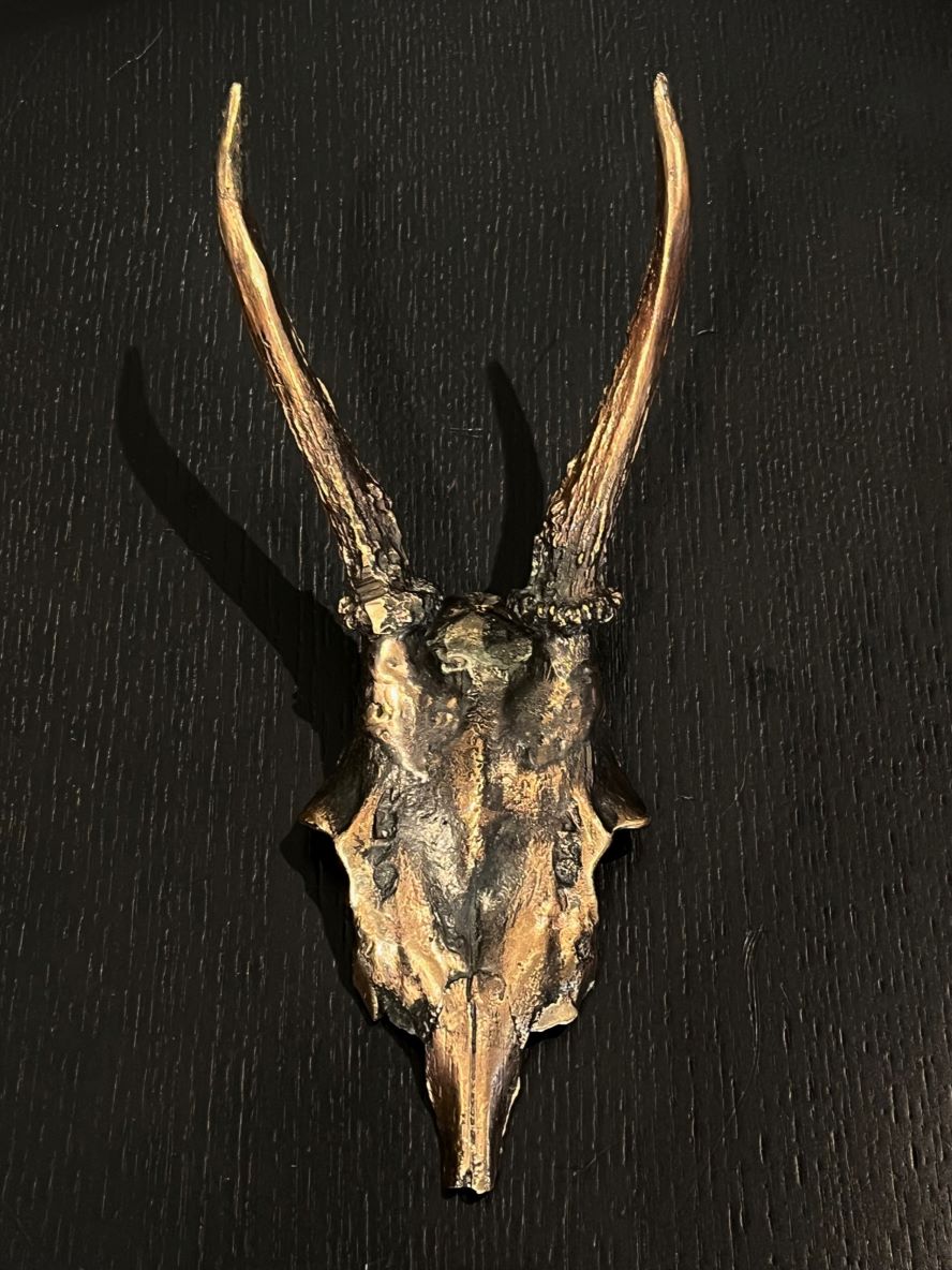 Hand molded bronze DEER ANTLER