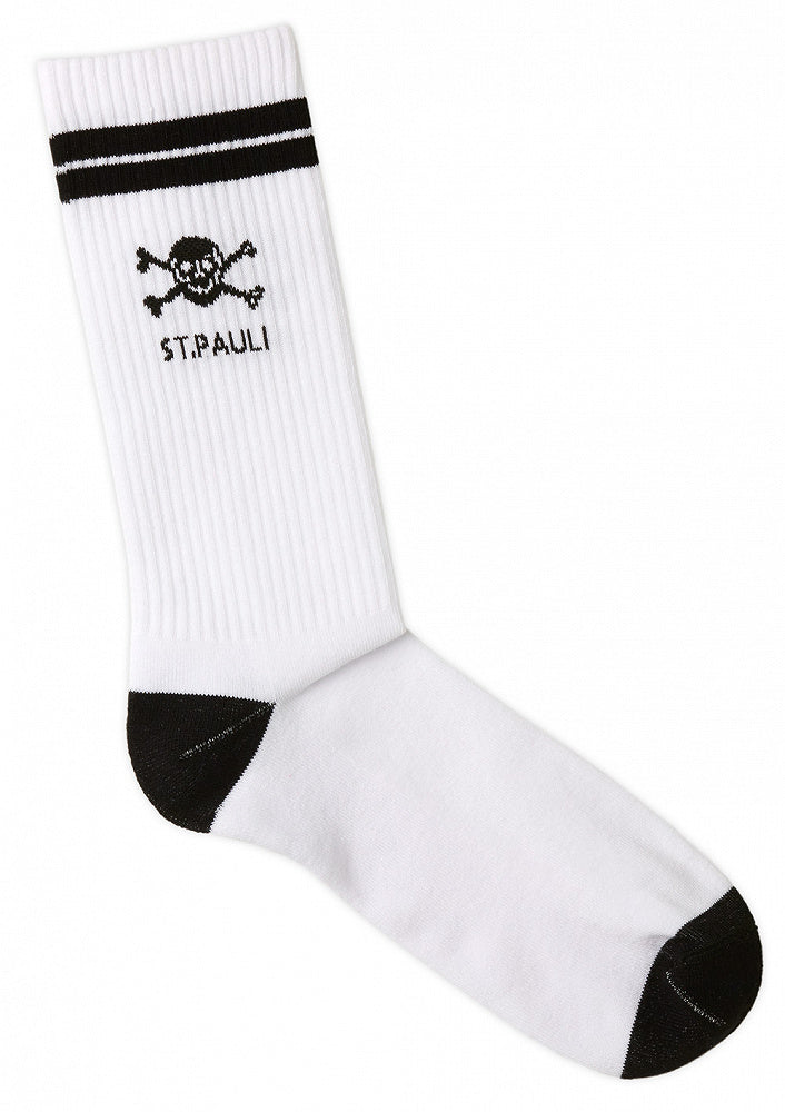 Tennis Socks White Logo Skull
