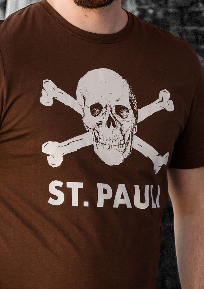 T-shirt Totenkopf Brown