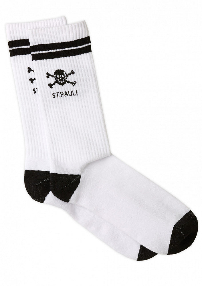 Tennis Socks White Logo Skull