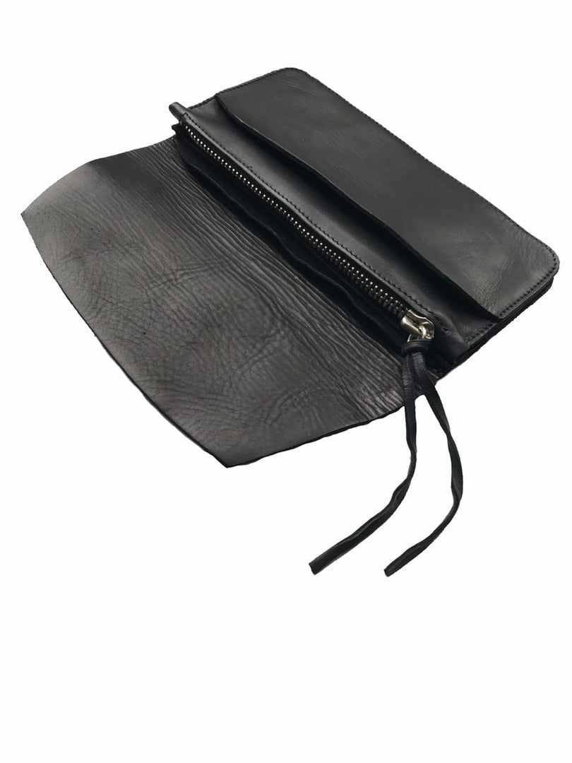 Leather envelope clutch