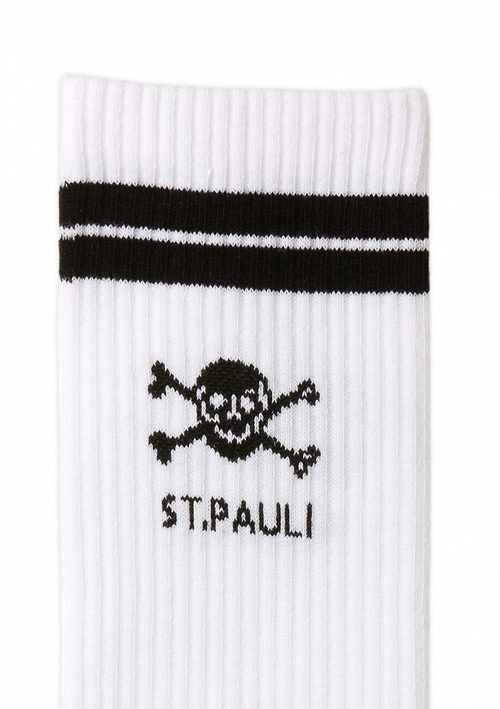 Tennis Socks White Logo Skull