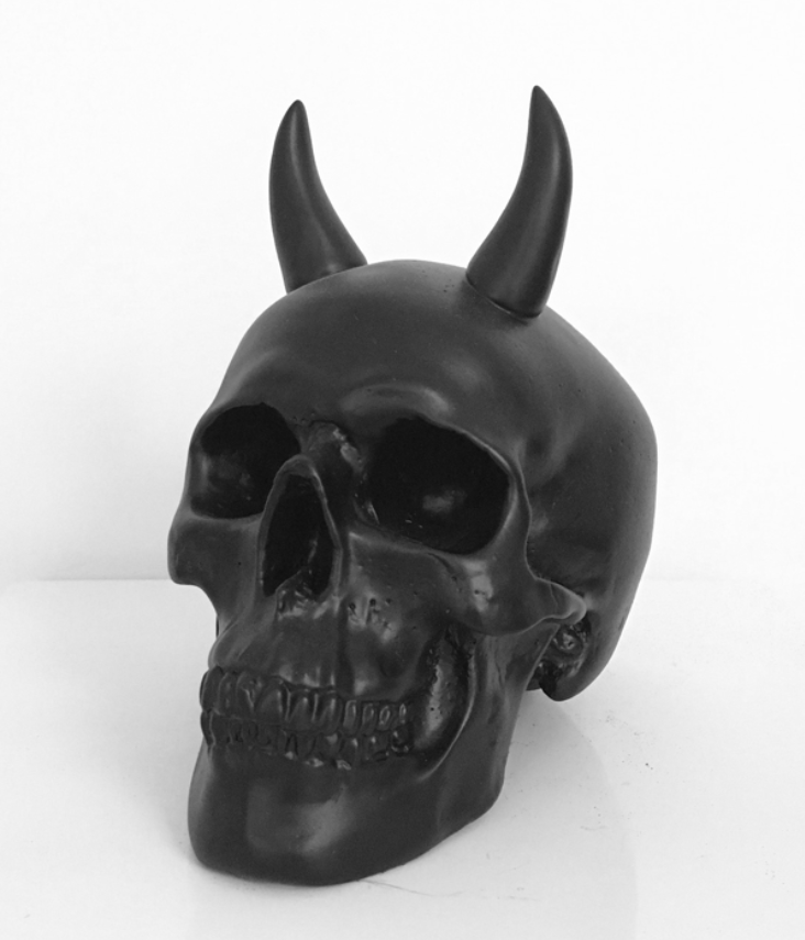 Horned Black Skull