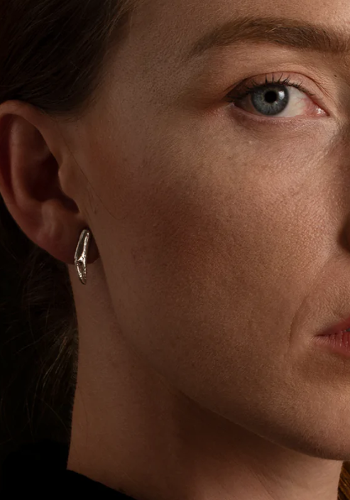Silver Langoustine Claw Earrings