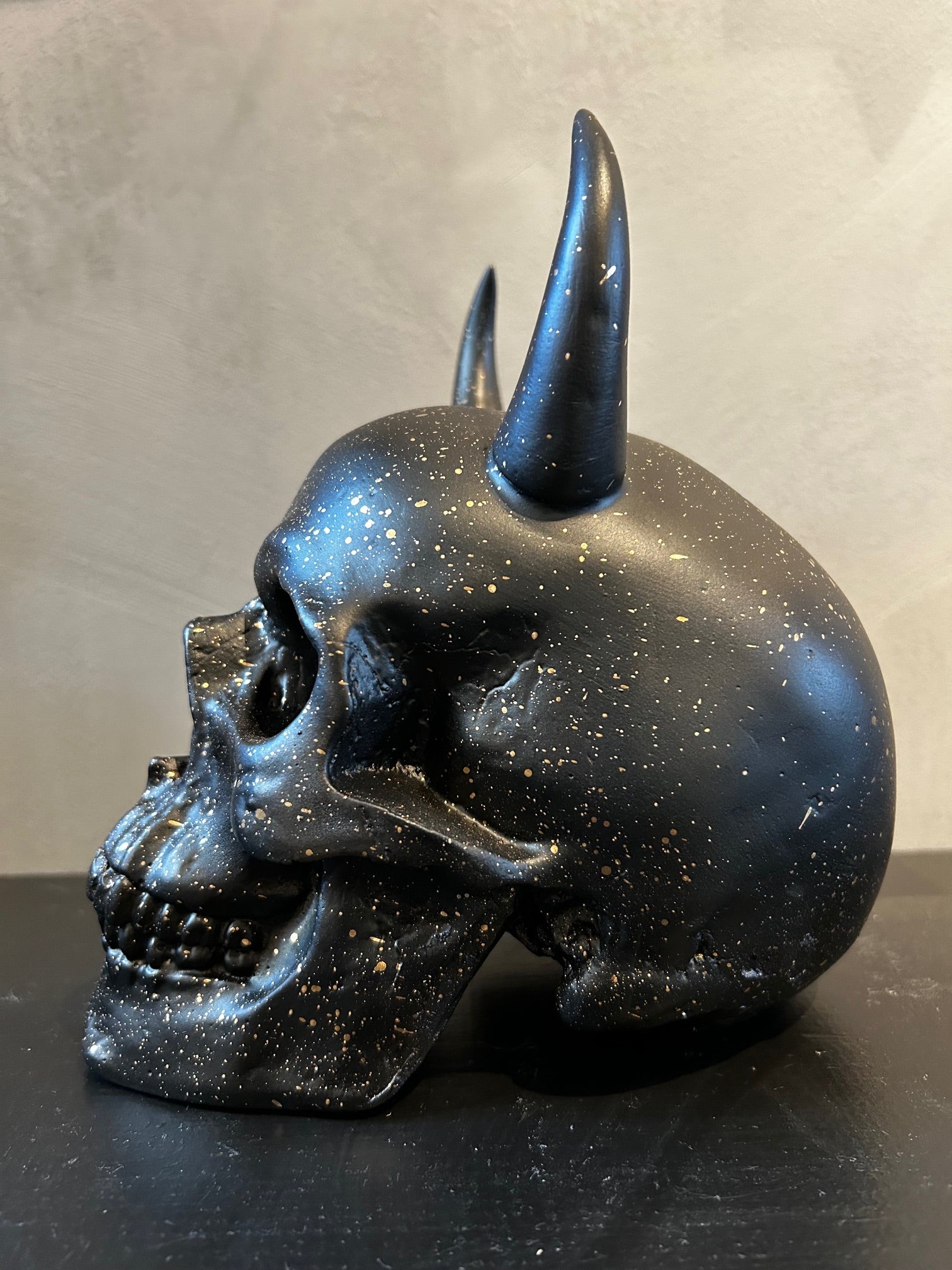 Horned Black Skull