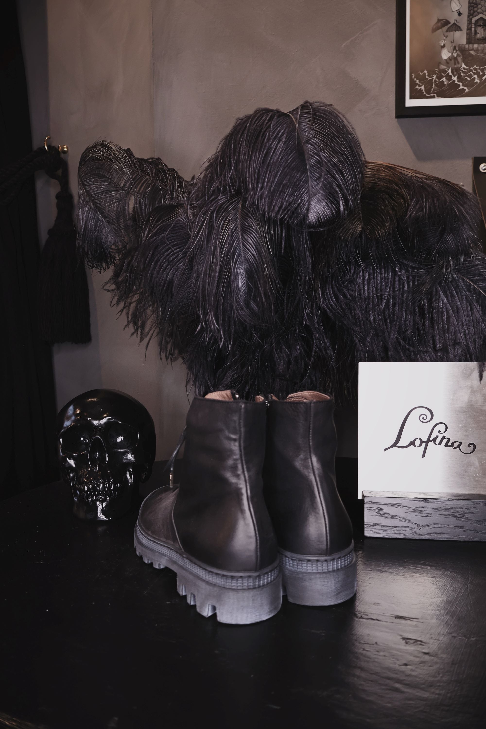 I6-965-NERO Boots Short Laces And Side-zip