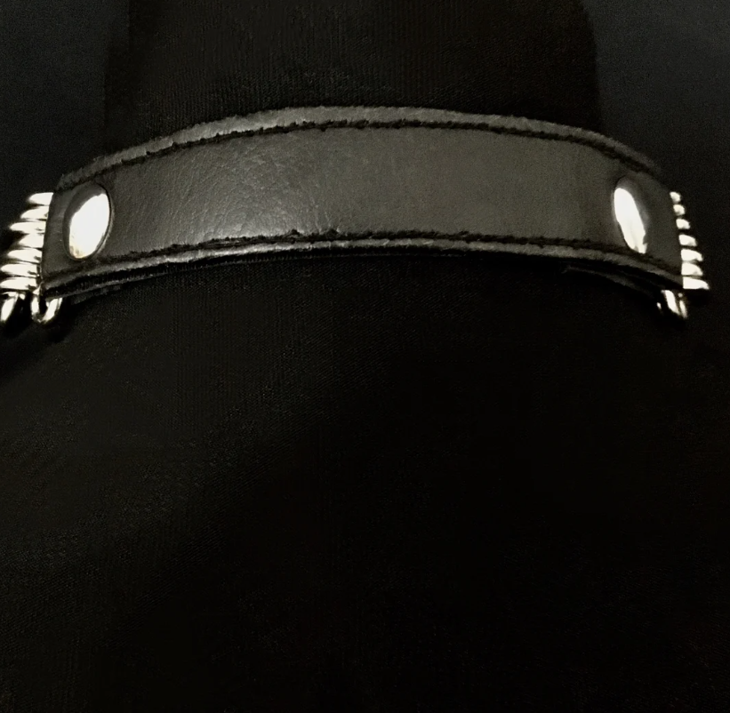 Infinity necklace vegan leather