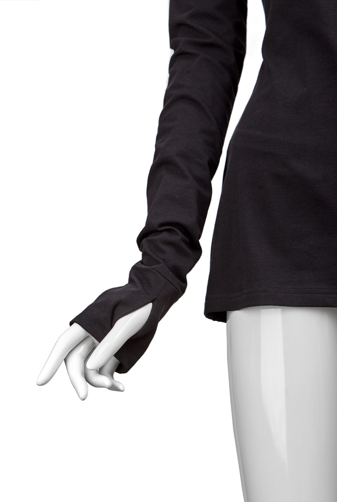 Black Sky - blouse with leather detail