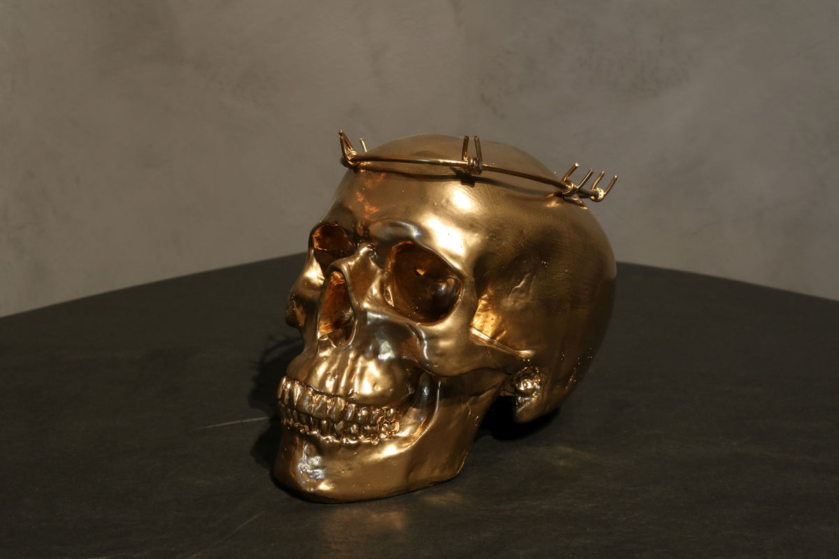 Barbed Wire Skull Golden