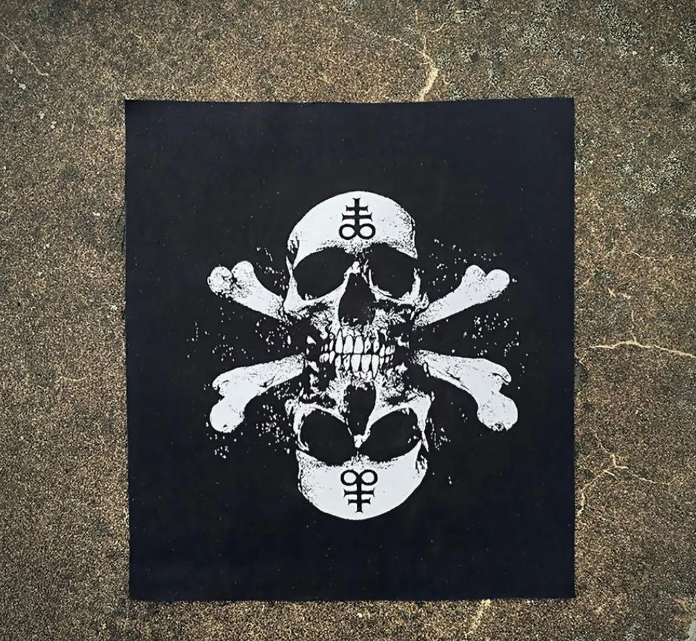 Double Skull Leviathan Cross - BACK PATCH