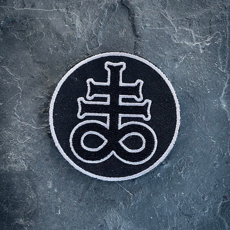 Leviathan Cross White Outlined - PATCH
