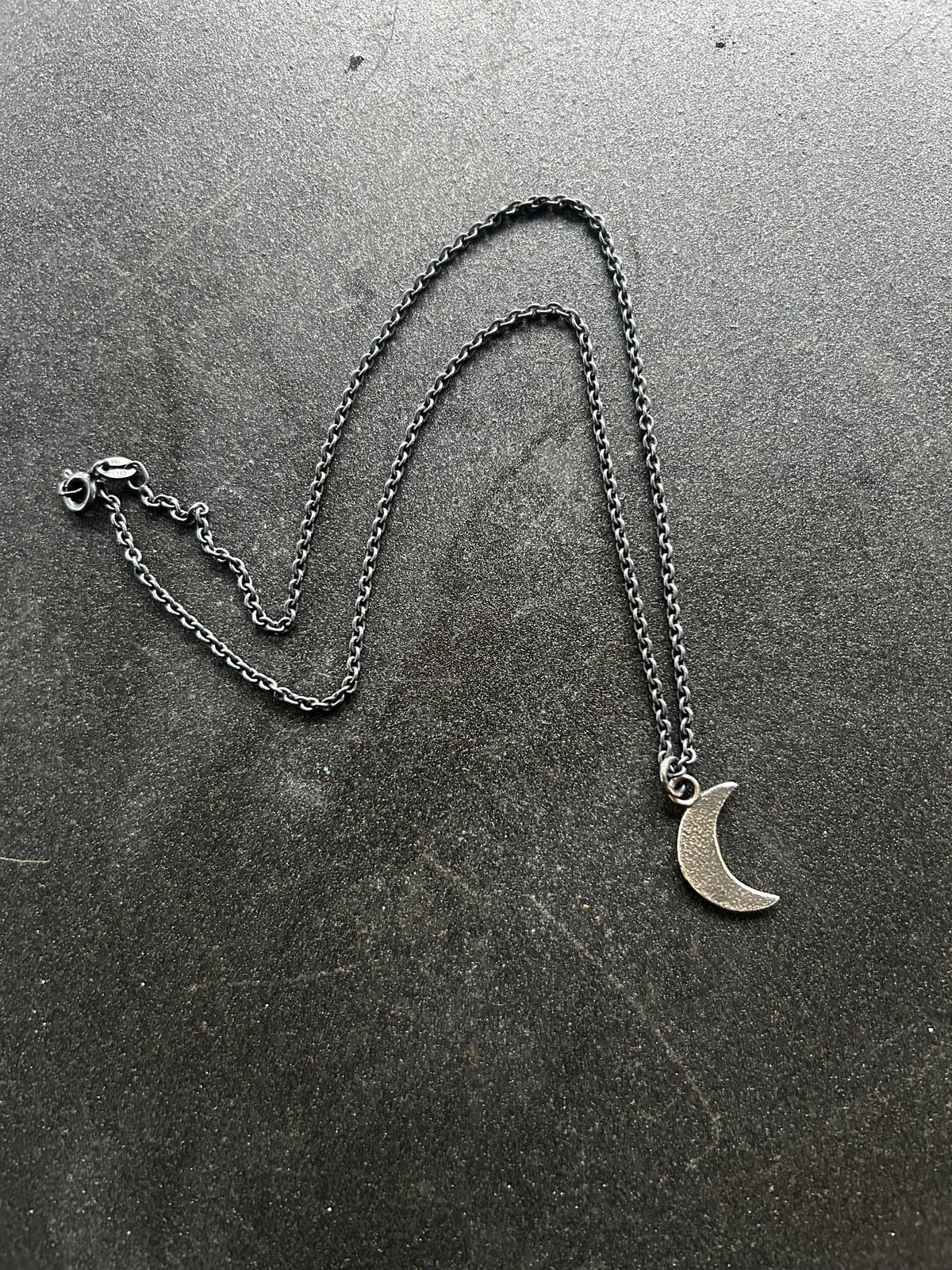 Silver Cresent Moon Necklace