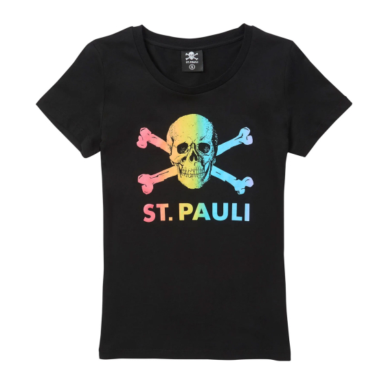 Woman T-shirt Rainbow Skull