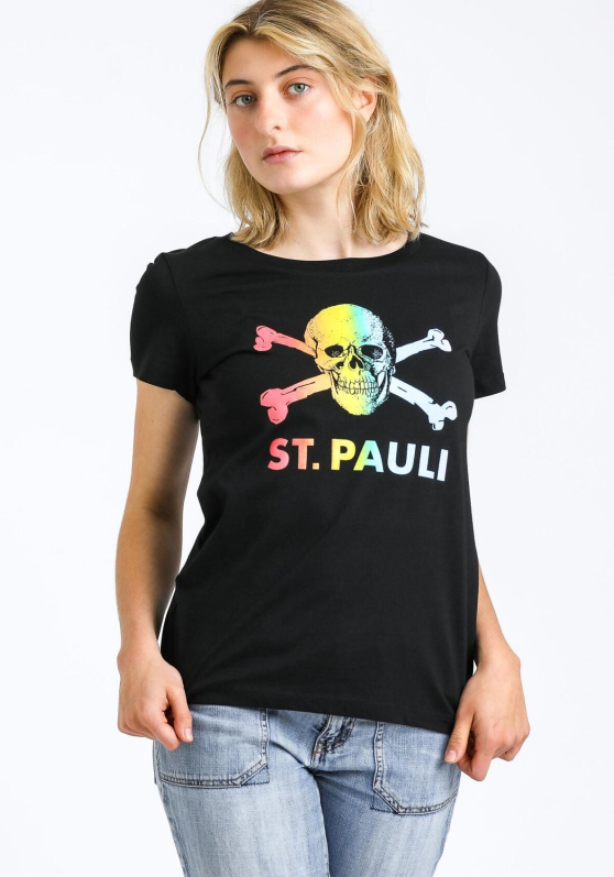 Woman T-shirt Rainbow Skull