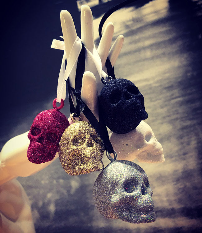 Glitter Skull ornaments