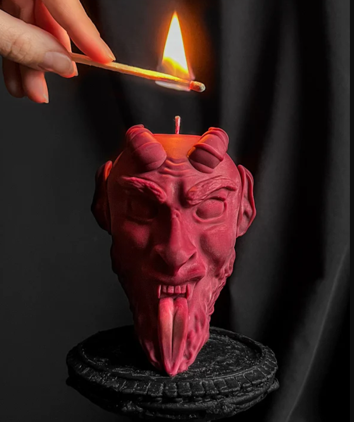 Greetings From Krampus Candle