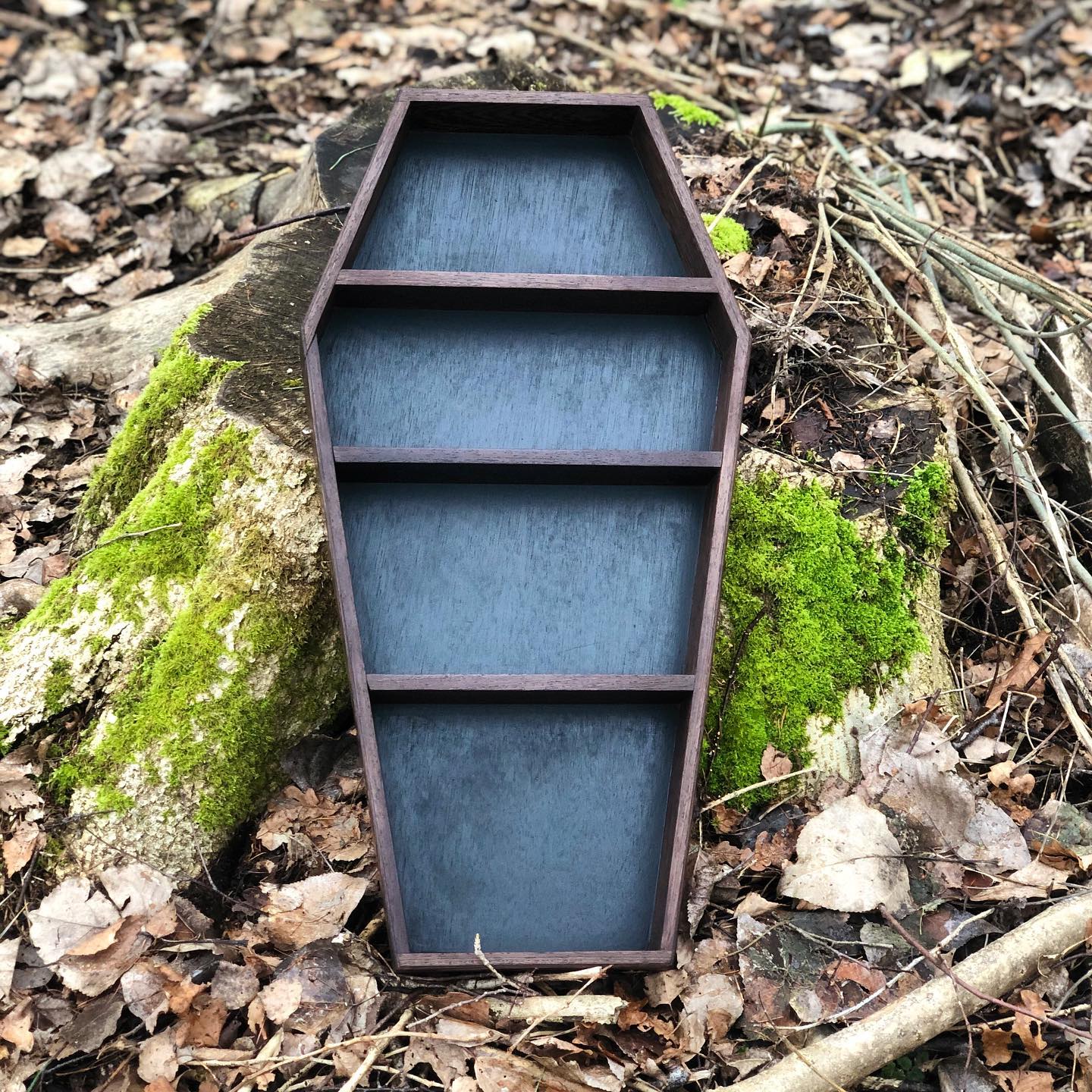 BrownBlack Coffin Shaped Shelf