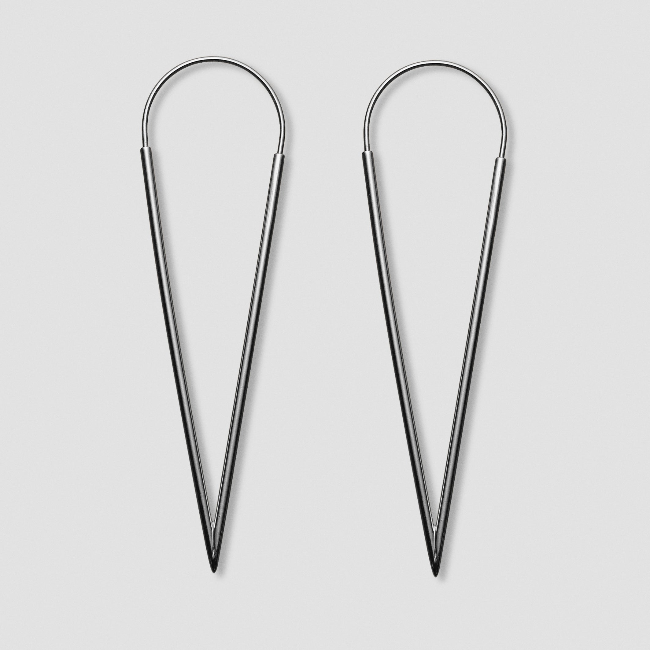 Silver CONE earring