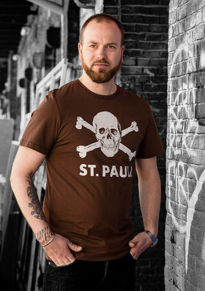 T-shirt Totenkopf Brown