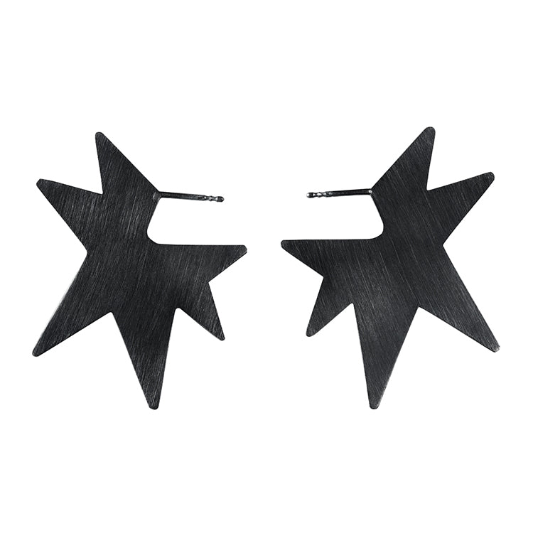Star silver earrings