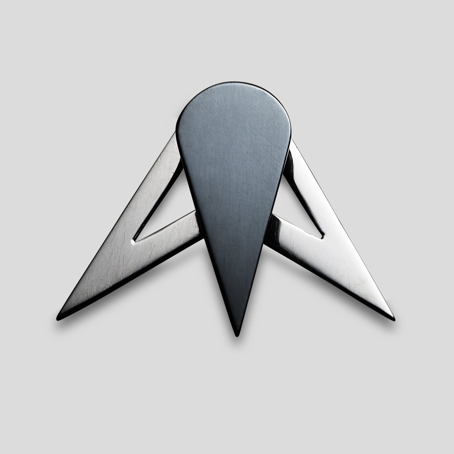 Silver Oxidized COMET earring