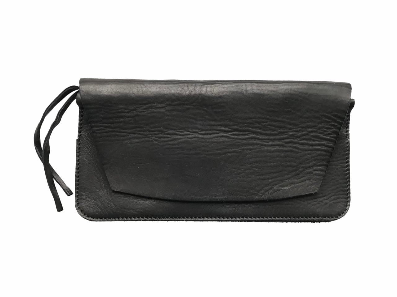 Leather envelope clutch