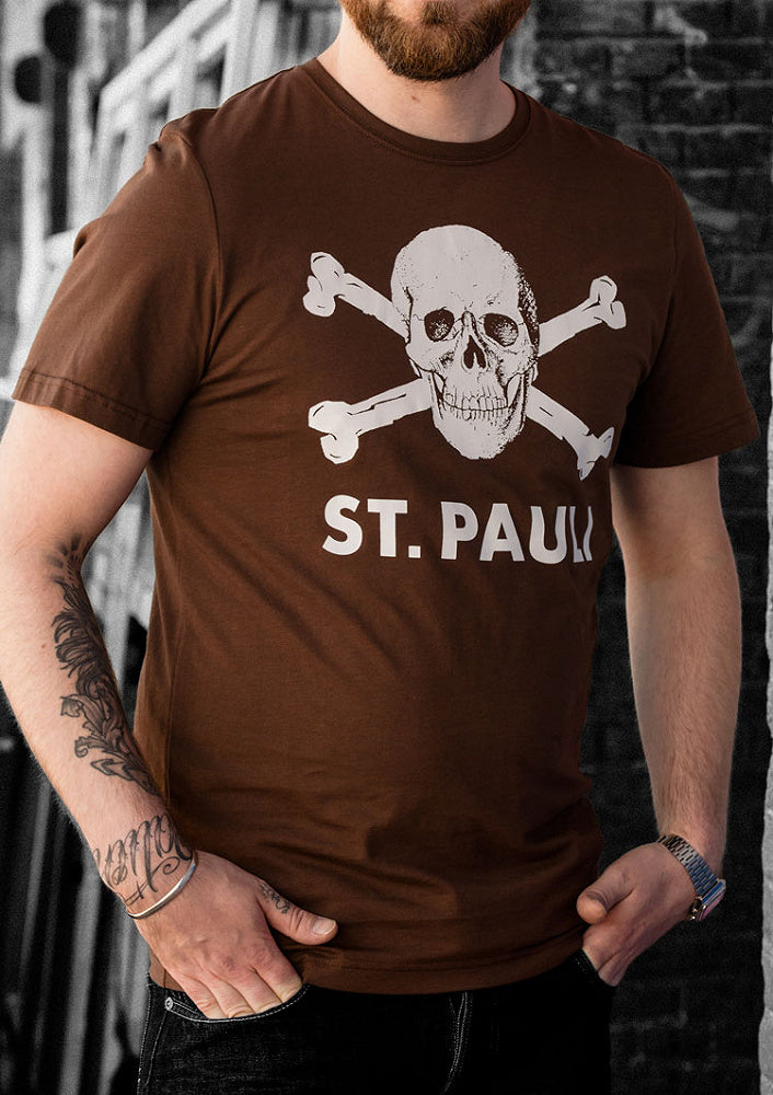T-shirt Totenkopf Brown