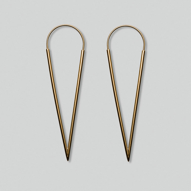 Goldplated Silver CONE earring