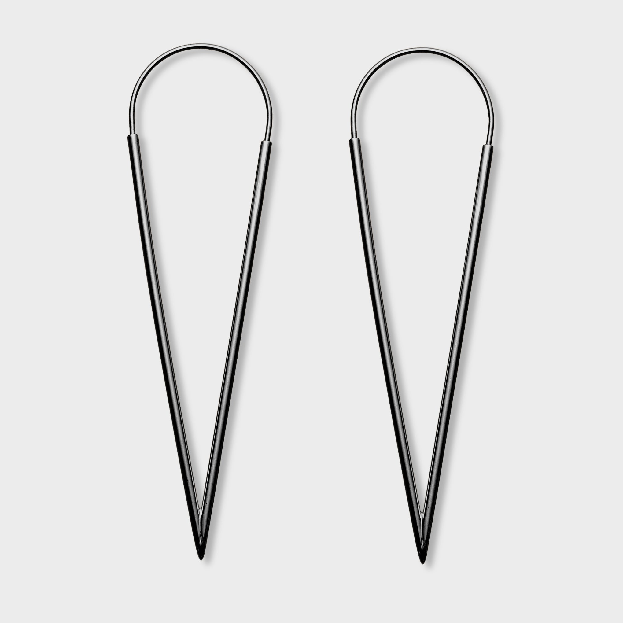 Oxidized Silver CONE earring