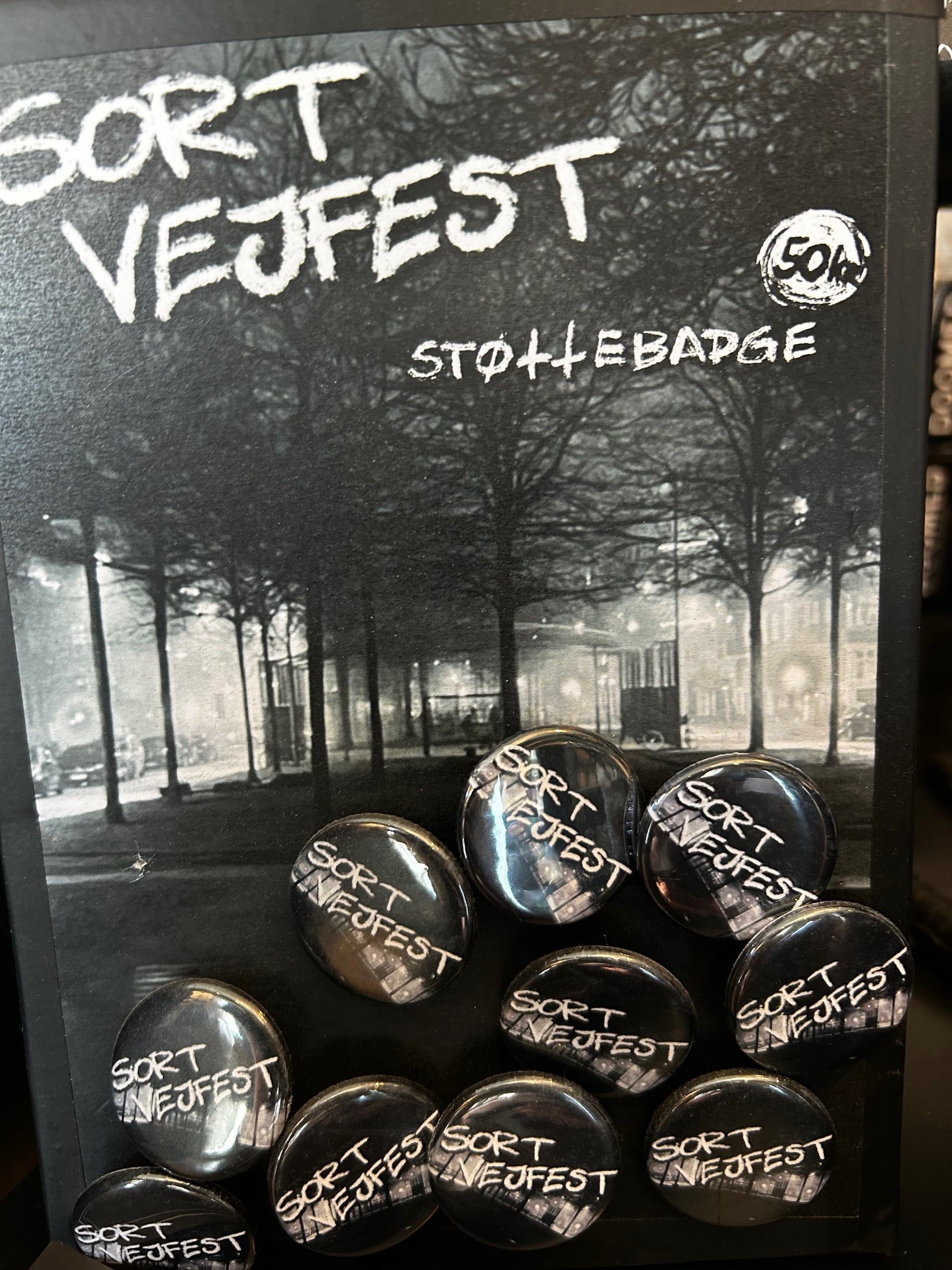 Sort Vejfest Badge