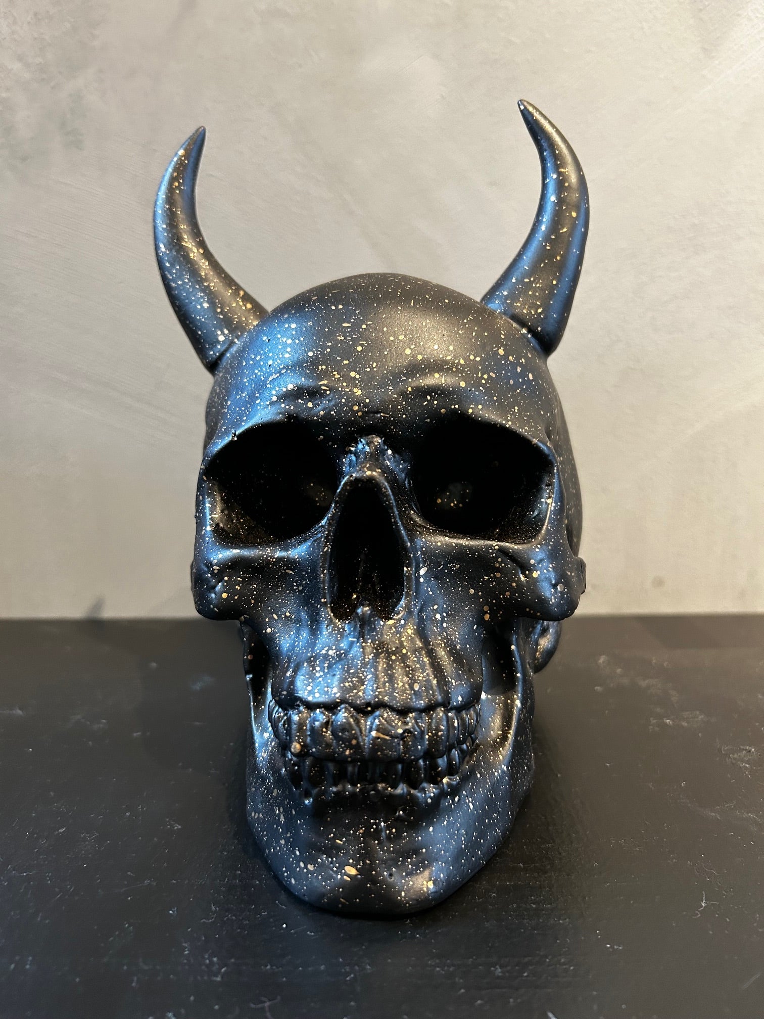 Horned Black Skull