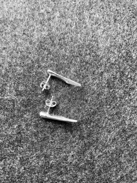 Silver Langoustine Claw Earrings