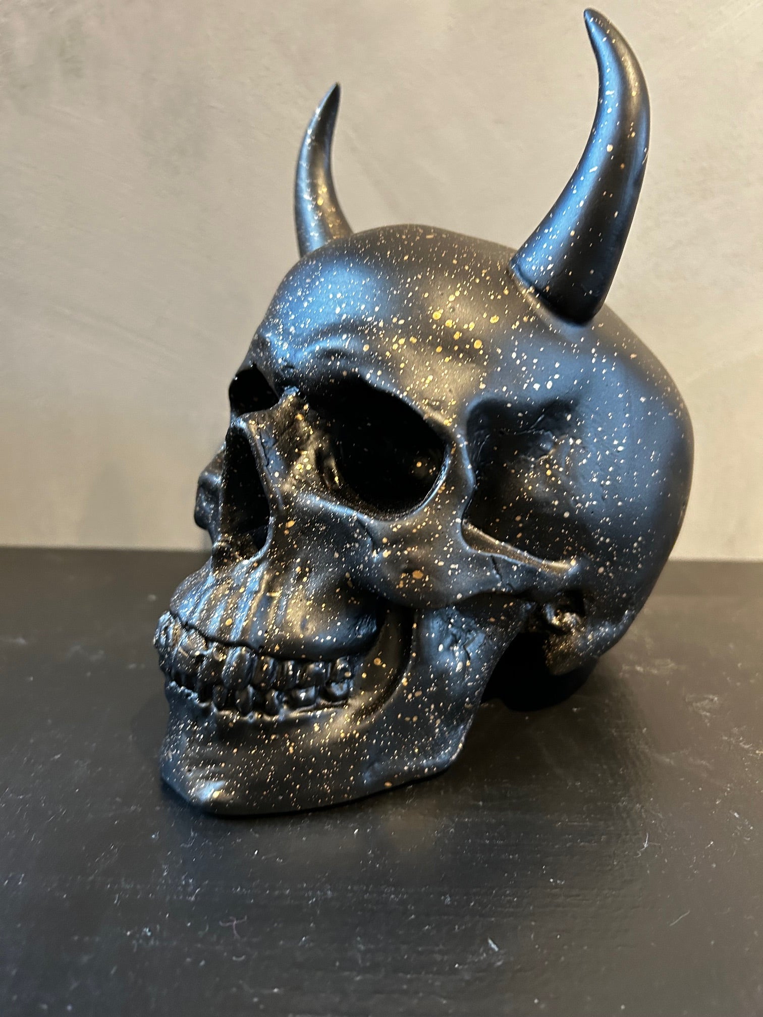Horned Black Skull