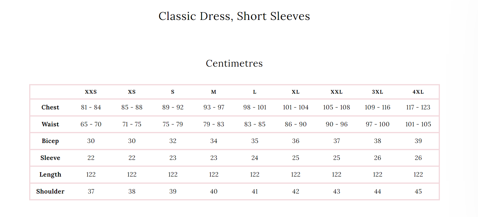 Classic Dress Short Sleeve