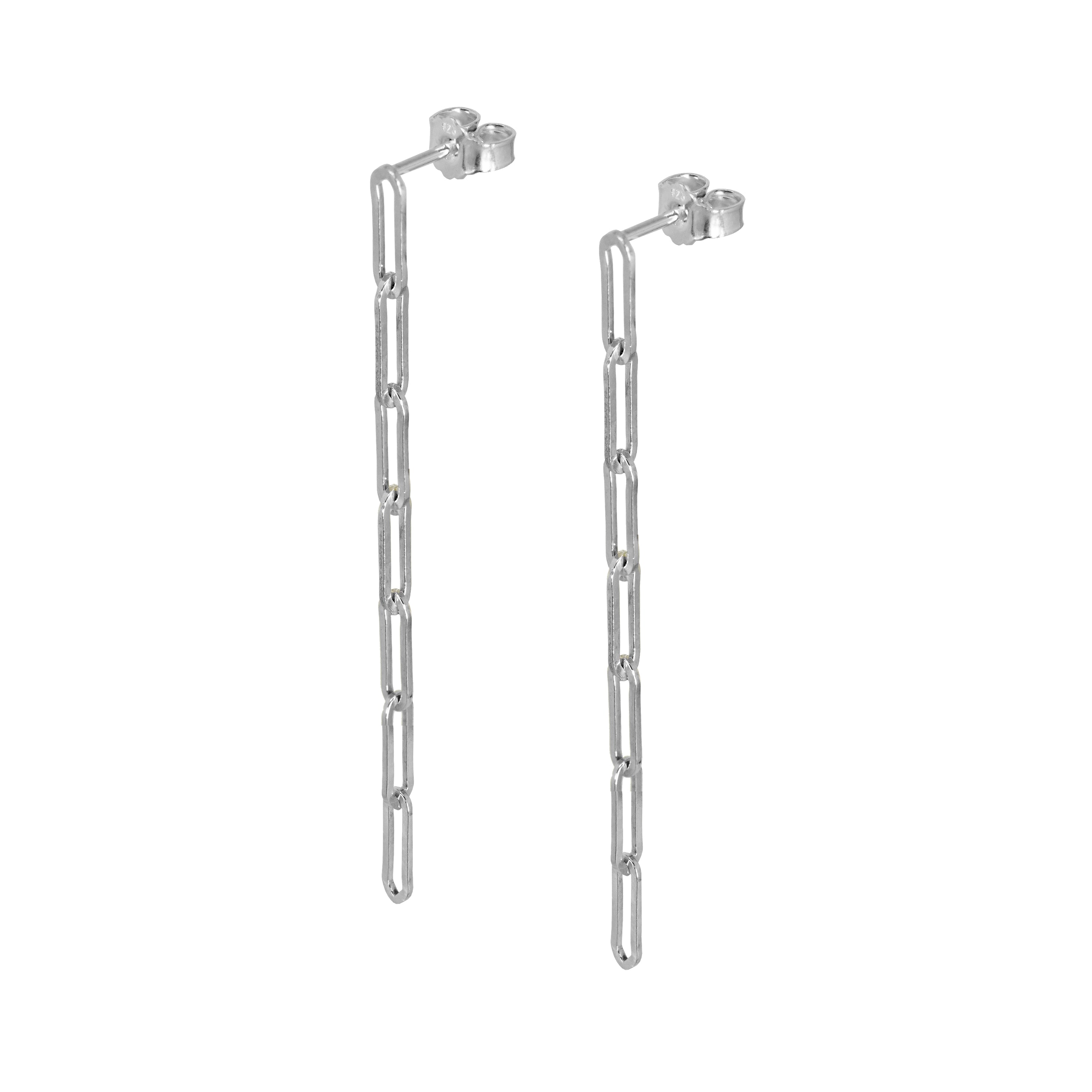 Silver CHANGES chain earring