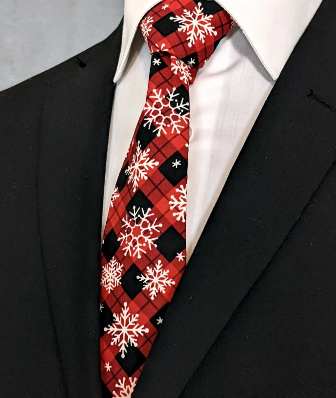 Christmas Snowflake Necktie