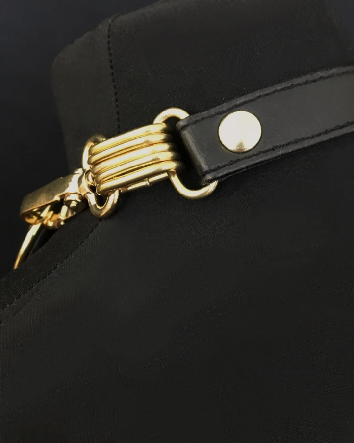 Infinity necklace vegan leather