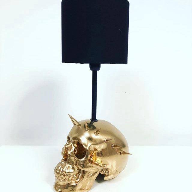 Gold Liberty Skull Lamp
