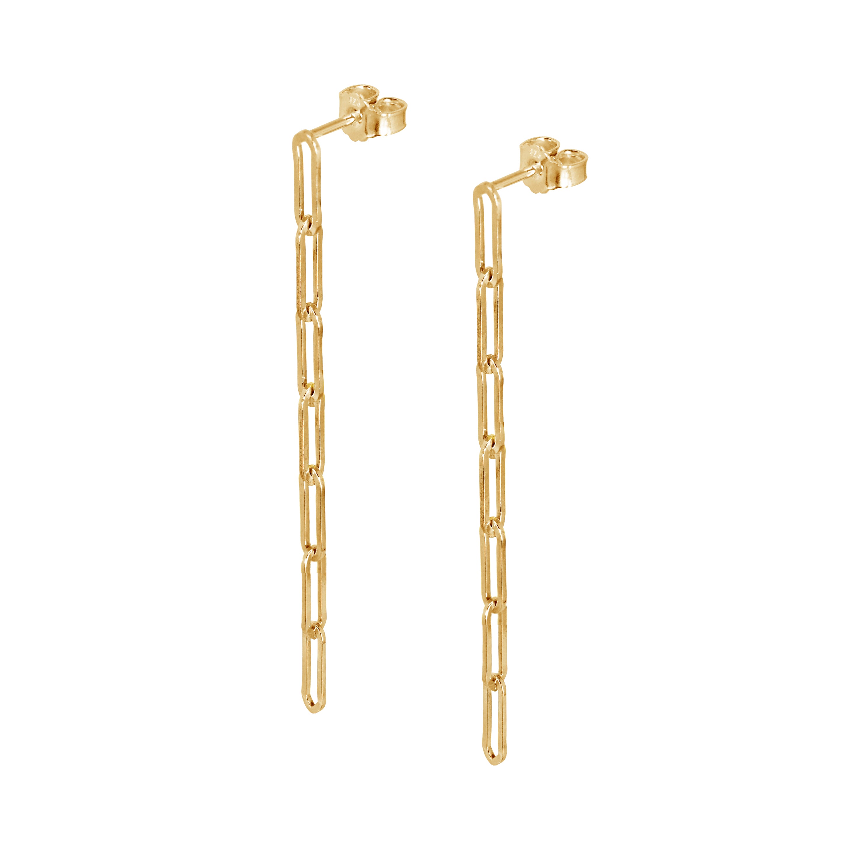 Goldplated Silver CHANGES chain earring