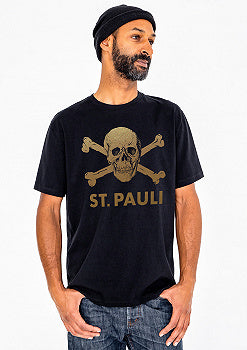 T- shirt Black Gold Skull