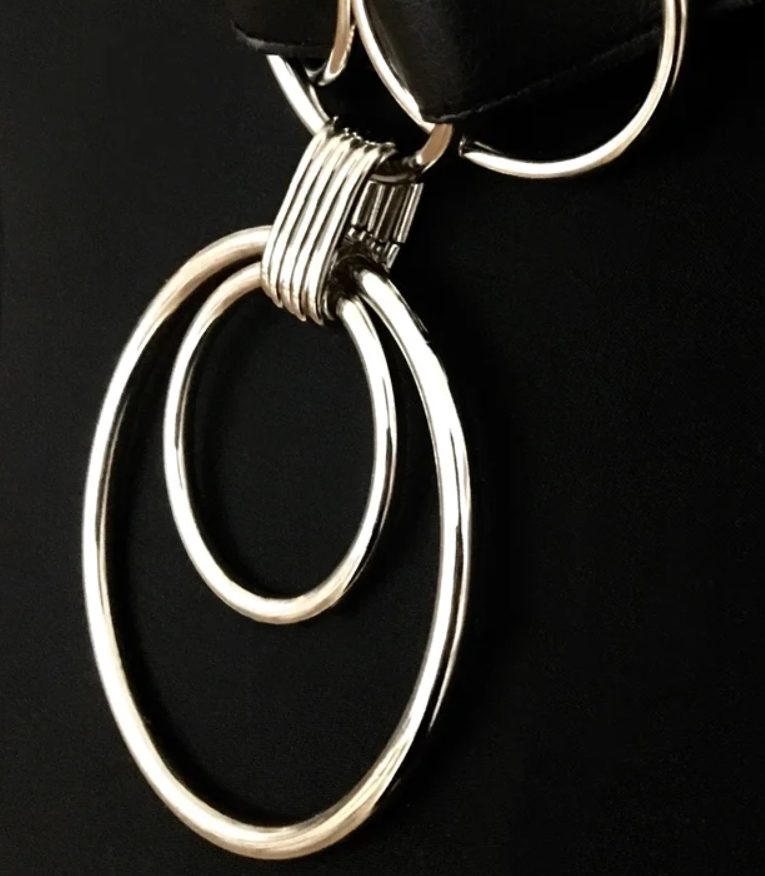 Infinity necklace vegan leather