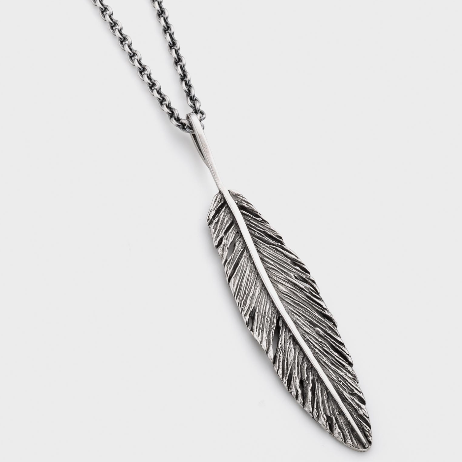 Silver FEATHER Necklace