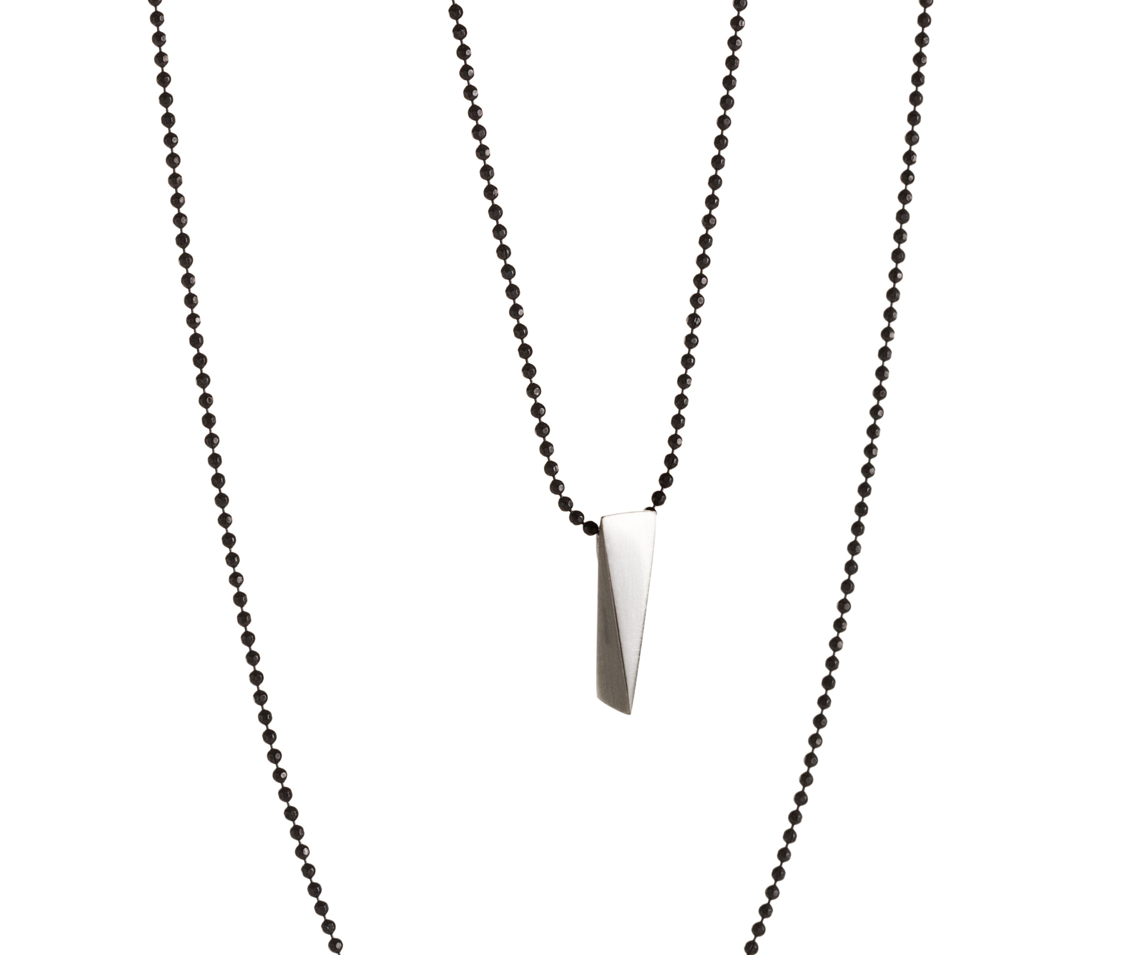 Silver WEDGE pendant ballchain