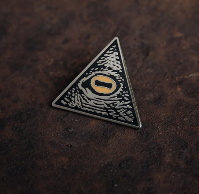 All seeing goat eye, occult, magic, twisted Illuminati - PIN