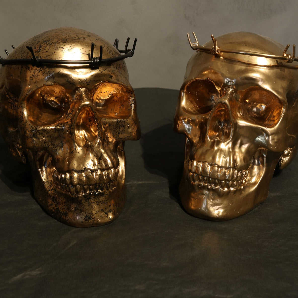Barbed Wire Skull Golden