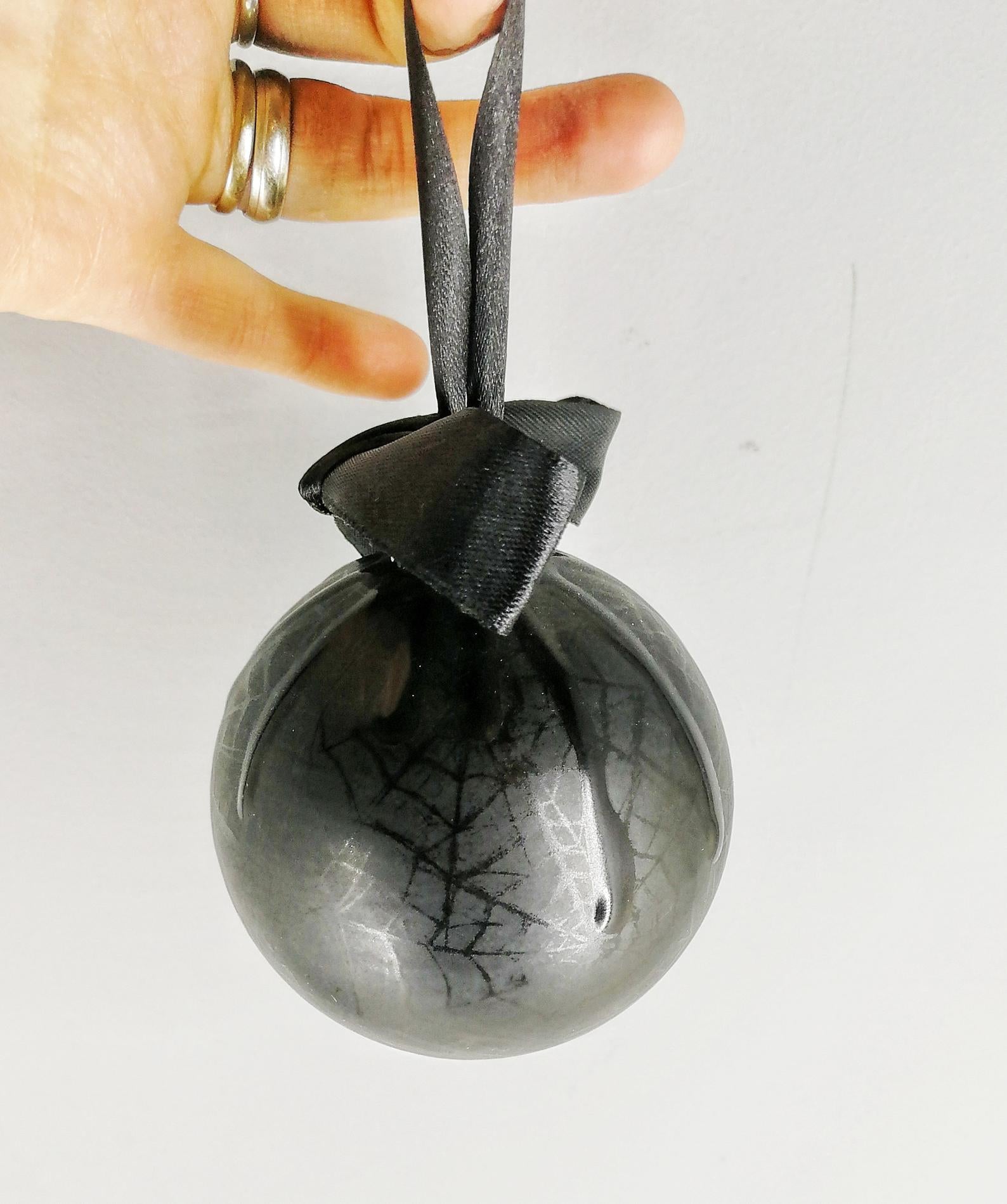 Black Skull Christmas Bauble