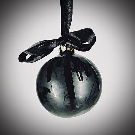 Black Skull Christmas Bauble